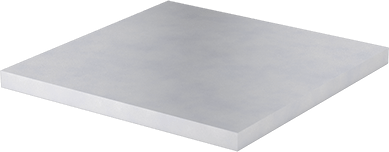 Image of Product. Front orientation. Tight-Tolerance Multipurpose 6061 Aluminum, Precision Ground on All Sides, 2" x 2" x 1/8" Thick.