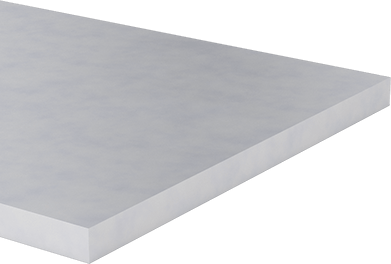 Image of Product. Front orientation. Tight-Tolerance Multipurpose 6061 Aluminum, Precision Ground on All Sides, 8" x 24" x 1/2" Thick.