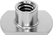 Image of Product. Bottom orientation. Weld Nuts. Rectangular Weld Nuts.