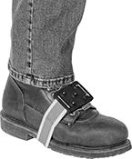 Image of ProductInUse. Grippers Rotated. Top orientation. Ice Cleats. Nonsparking Ice Cleats.