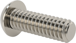 Image of Product. Back orientation. 18-8 Stainless Steel Button Head Torx Screws, 1/4"-20 Thread, 3/4" Long.