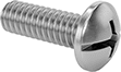 Image of Product. Front orientation. Rounded Head Screws. Stainless Steel Pan Head Combination Phillips/Slotted Screws.