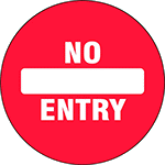 Image of Product. Front. Front orientation. Labels. Door Labels , No Entry.
