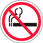 Image of Product. Front orientation. Labels. Door Labels , No Smoking Symbol.