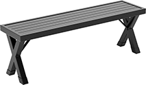 Image of Product. Front orientation. Benches. Outdoor Benches, Style B.
