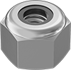 Image of Product. Front orientation. Locknuts. Heavy-Profile Nylon-Insert Locknuts .