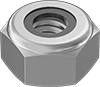 Image of Product. Front orientation. Locknuts. Thin-Heavy-Profile Nylon-Insert Locknuts.