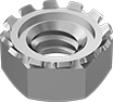 Image of Product. Front orientation. ZoomedIn view. Locknuts. Locknuts with External-Tooth Lock Washer.