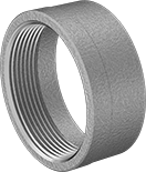 Image of Product. Female × Butt Weld. Front orientation. Pipe and Fittings. Premium Medium-Pressure Stainless Steel Threaded Pipe Fittings, Straight Adapters, Threaded Fitting Connection, Butt-Weld Fitting Connection, Female.