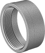 Image of Product. Female x Butt Weld. Front orientation. Pipe and Fittings. Premium Low-Pressure Stainless Steel Threaded Pipe Fittings, Straight Adapters, Female, Butt-Weld Fitting Connection, Threaded Fitting Connection.