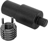 Key-Locking Threaded Inserts with Installation Tools