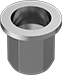 Image of Product. Front orientation. Rivet Nuts. Thick-Wall Highly Twist-Resistant Rivet Nuts.