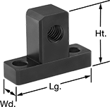 Image of Product. Front orientation. Contains Annotated. Clamping Screw Mounting Bases. Clamping Screw Mounting Bases.