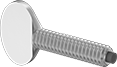 Image of Product. Back orientation. Thumb Screws. Steel Spade-Head Soft-Tip Thumb Screws.