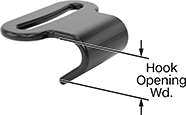 Image of Product. Front orientation. Contains Annotated. Webbing Hooks. Flat Hooks.