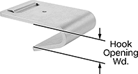 Image of Product. Front orientation. Contains Annotated. Webbing Hooks. Flat Hooks.
