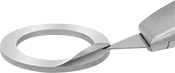 Image of Product. Front orientation. Shims. Sold Individually, Peel Away, Multilayer, Round.