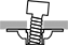 Image of ProductInUse. Front orientation. Contains Annotated. Rivet-Mount Nuts.