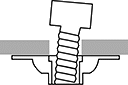 Image of ProductInUse. Front orientation. Contains Annotated. Rivet-Mount Nuts.