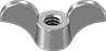 Image of Product. Front orientation. Thumb Nuts. Wing Nuts, Style 5.