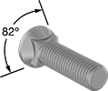 Image of Specification. Back orientation. Contains Annotated. Plow Bolts. Square-Neck Oval-Head Plow Bolts, Fully Threaded.