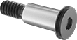 Image of Product. Front orientation. Shoulder Screws. Steel Ultra-Low-Profile Hex-Drive Shoulder Screws.