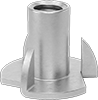 Split-Preventing Tee-Nut Threaded Inserts for Hardwood