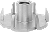 Twist-Resistant Tee-Nut Threaded Inserts for Softwood