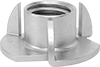 Split-Preventing Tee-Nut Threaded Inserts for Hardwood