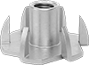 Twist-Resistant Tee-Nut Threaded Inserts for Softwood