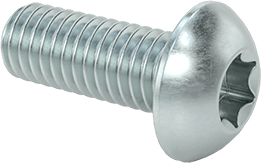 Image of Product. Front orientation. 18-8 Stainless Steel Button Head Torx Screws, M3 x 0.50 mm Thread, 8mm Long.