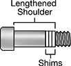 Image of ProductInUse. Front orientation. Contains Annotated. Shims. Round, Sold Individually, Shoulder Lengthening.