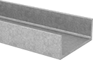 Image of Product. Front orientation. Steel. Corrosion-Resistant Low-Carbon Steel U-Channels.