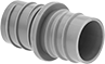 Image of Product. Twist-In Connection. Front orientation. Conduit and Fittings. Liquid-Tight Flexible Plastic (LFNC-B) Conduit and Fittings, Straight, Connector Fitting, Twist-In Conduit Connection.