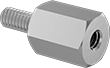 Image of Product. Front orientation. Standoffs. Mil. Spec. Male-Female Threaded Hex Standoffs.