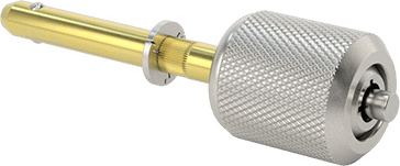 Image of Product. Front orientation. Double-Locking Quick-Release Pin with Key, 1/4" Diameter, 1" Usable Length.