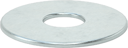 Image of Product. Bottom orientation. Zinc-Plated Steel Washers, Oversized, for 3/8" Screw Size, 0.406" ID, 1.250" OD.