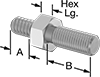 Inch-to-Metric Male Hex Thread Adapters