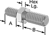 Inch-to-Metric Male Hex Thread Adapters