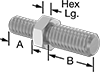 Inch-to-Metric Male Hex Thread Adapters