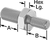Inch-to-Metric Male Hex Thread Adapters