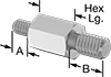 Inch-to-Metric Male Hex Thread Adapters