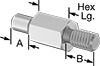 Inch-to-Metric Male Hex Thread Adapters