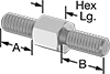 Inch-to-Metric Male Hex Thread Adapters