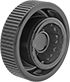 Image of Product. Back View. Back orientation. Knobs. Screw-Head Mount Knobs with Messages.
