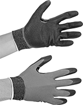 Image of ProductInUse. Full Hand Coated. Front orientation. Gloves. Coated Work Gloves, Full Hand.