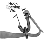 Image of Attribute. Side1 orientation. ZoomedIn view. Contains Annotated, Border. Ratchet Straps. Retractable Ratchet Straps, D-Ring, Wire Hook.