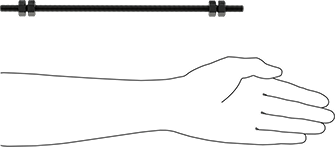 Image of Product. Side1 orientation. Contains SizingReference. Threaded Rod with Hex Nuts, Grade B7, 3/8"-16 Thread Size, 12" Long.