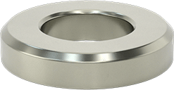 Image of Product. Bottom orientation. Steel Oversized Washer, for 1/2" Screw Size, 0.531" ID, 1.000" OD.