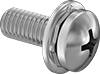 Metric Stainless Steel Pan Head Screws with Spring Lock Washer